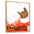thumbnail image 2 of Designart Christmas Holiday Fancy Santa Claus VI Traditional Floating Frame Wall Art, 2 of 4