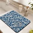 thumbnail image 3 of Washable Rubber Multicolored Floral Dish Drying Mats for Kitchen Counter Home Large Coffee Bar Pad Accessories and Decor for Utensils Stemware 18''x24'', 3 of 7