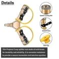 thumbnail image 2 of 1/4 Inch Rv Propane Quick Connect Y-splitter Adapter with Shutoff Valve Full Flow Plug 2 Way Lp Gas, 2 of 5