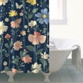 thumbnail image 4 of Pioneer Flower Floral Print Pattern Shower Curtain 72"x84" ,Bathroom Decorative Shower Curtains Set with 12 Hooks,Modern Waterproof Washable Shower Curtain, 4 of 6