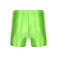 thumbnail image 6 of IEFIEL Mens Glossy Fitness Swimming Shorts Trunks Solid Color Stretchy Boxer Shorts Fluorescent Green L, 6 of 7