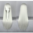 thumbnail image 6 of Unique Bargains Human Hair Wigs for Lady 31" Wigs for Women Wig Cap Long Hair Silvery white, 6 of 6