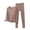 Khaki, variant on hoksml Women's Soft Modal Long Sleeve Top and Pants Set, Casual 2-Piece Loungewear Outfit, Elastic Waist Sleepwear