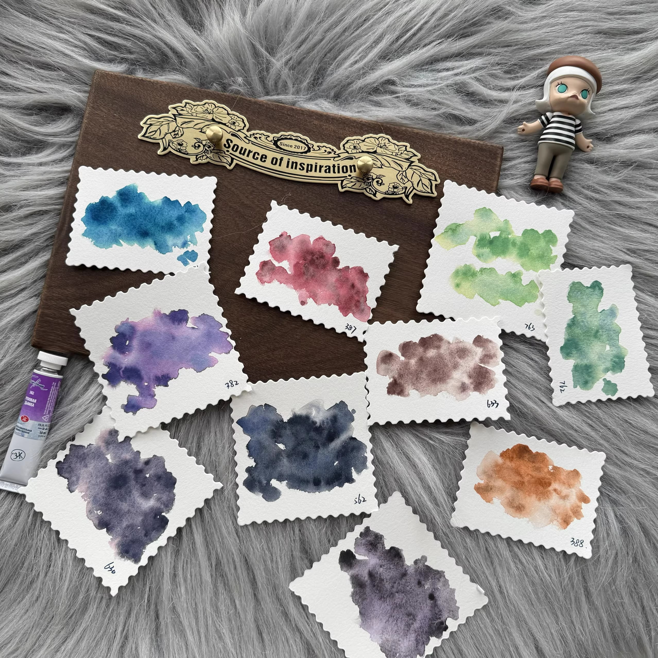whitenight Granulating colours  of extra-fine artists watercolor  Handicraft Professional 33 Colors 1ml Beginner Watercolor with Color Card