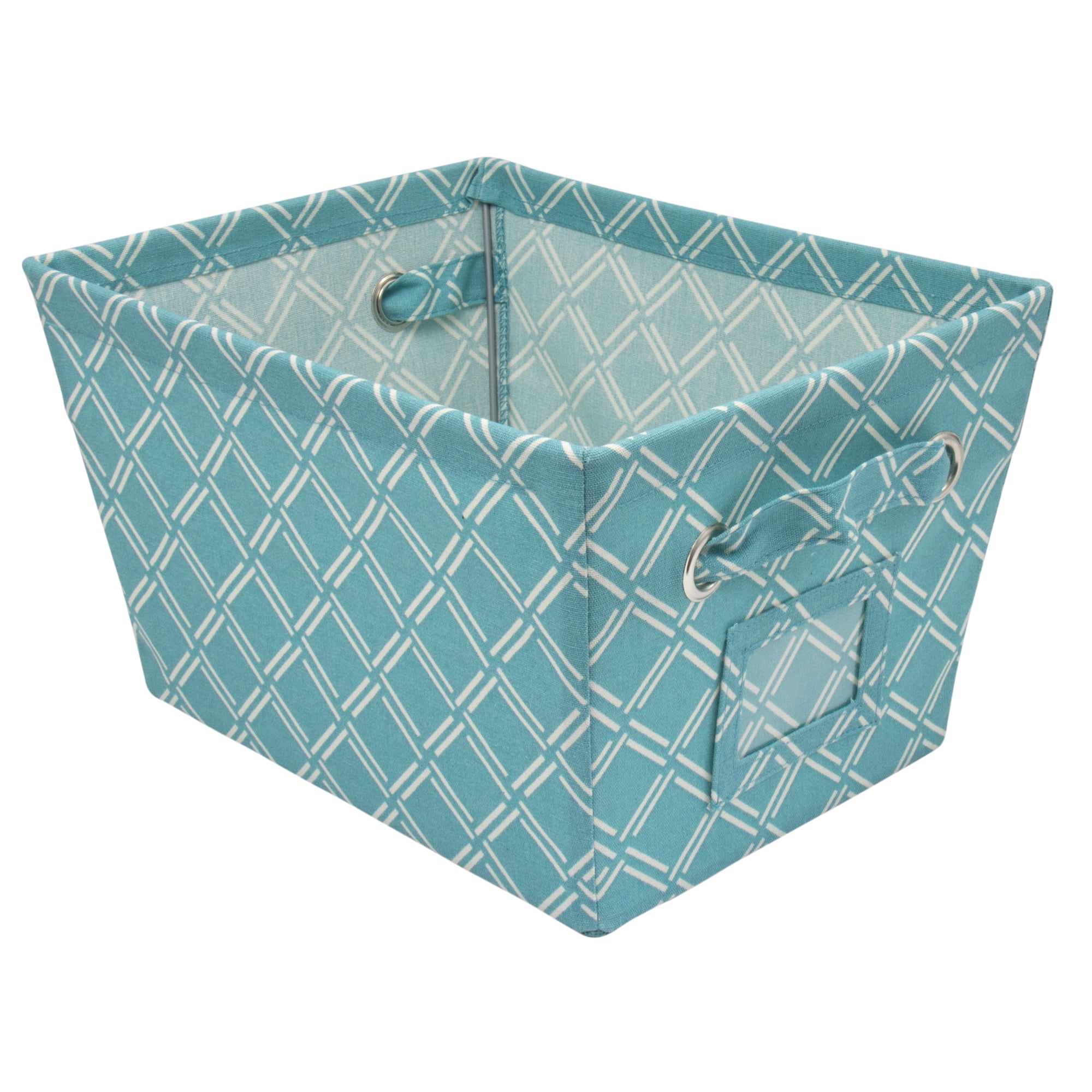 3 Pack Medium Canvas BinsTeal Print