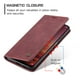 thumbnail image 5 of CaseMe Funda de Cuero for Samsung Galaxy A17, Funda de Cuero con Tapa y Tarjetero Cierre Magnético Soporte a Prueba de Golpes Fundas Protectoras para Teléfono for Samsung Galaxy A17 6.7 Pulgadas,, 5 of 12