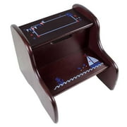 Angle View: Personalized Boys Sailboat Blue Espresso Two Step Stool