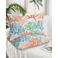 thumbnail image 2 of Ocean Coral Pillow Covers King Size 2 Pack, Orange Red Green Turquoise Plant Branch Soft Bed Throw Pillowcases Breathable Cooling Long Lumbar Body Pillow Sham Cover for Bed Sofa 20''x36'', 2 of 7