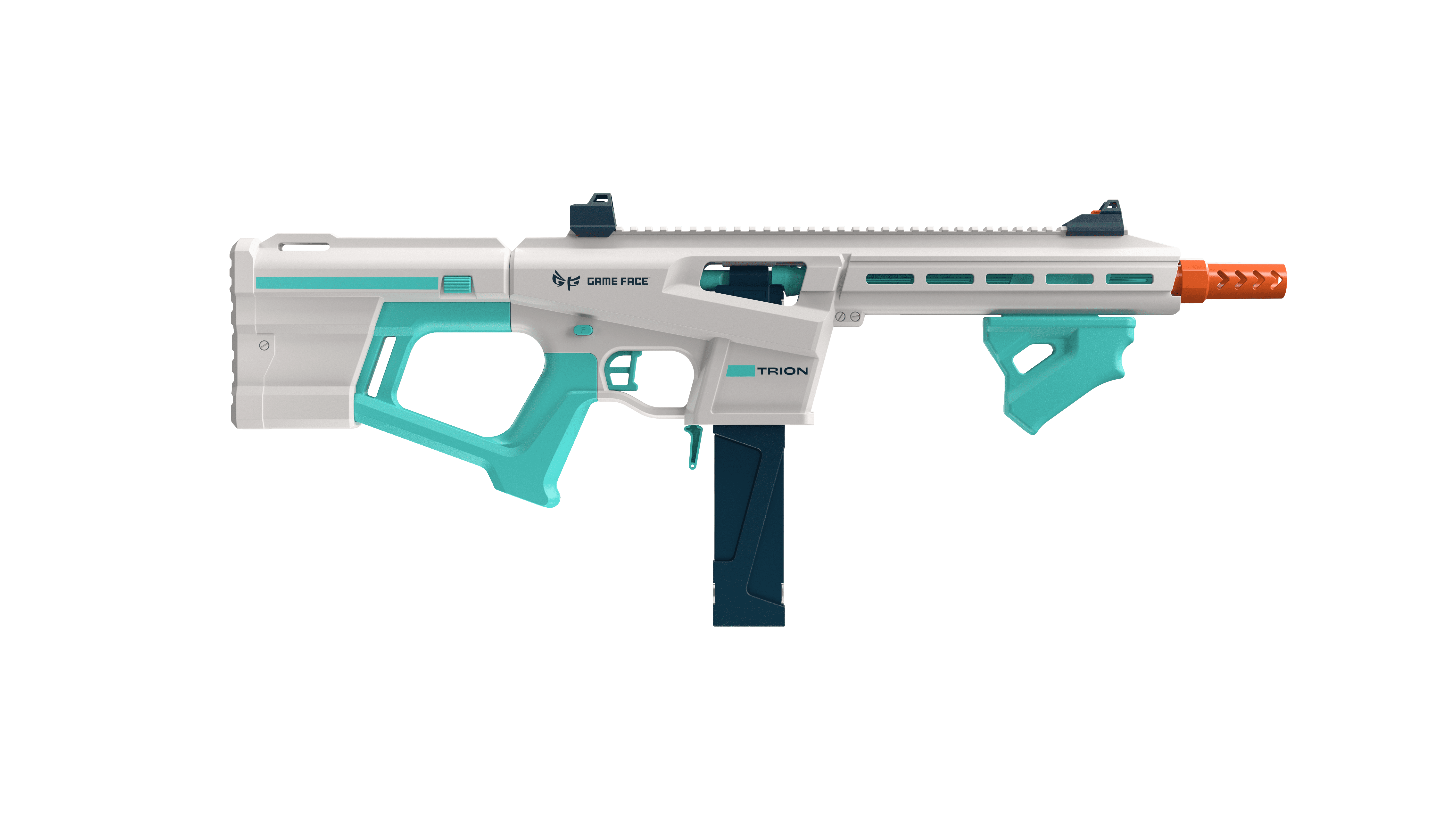 Game Face Trion Competition Foam Dart Blaster, up to 200 FPS, 15 Darts, Ages 14+, Blue