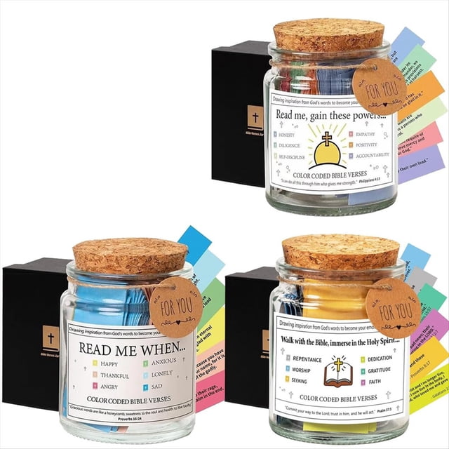 3 Piezas The Hope Jar Versículos la Biblia Versículos la Biblia en un Frasco Frasco Oración Vidrio Frasco Oración Frasco la Biblia Versículos la Biblia para las Emociones