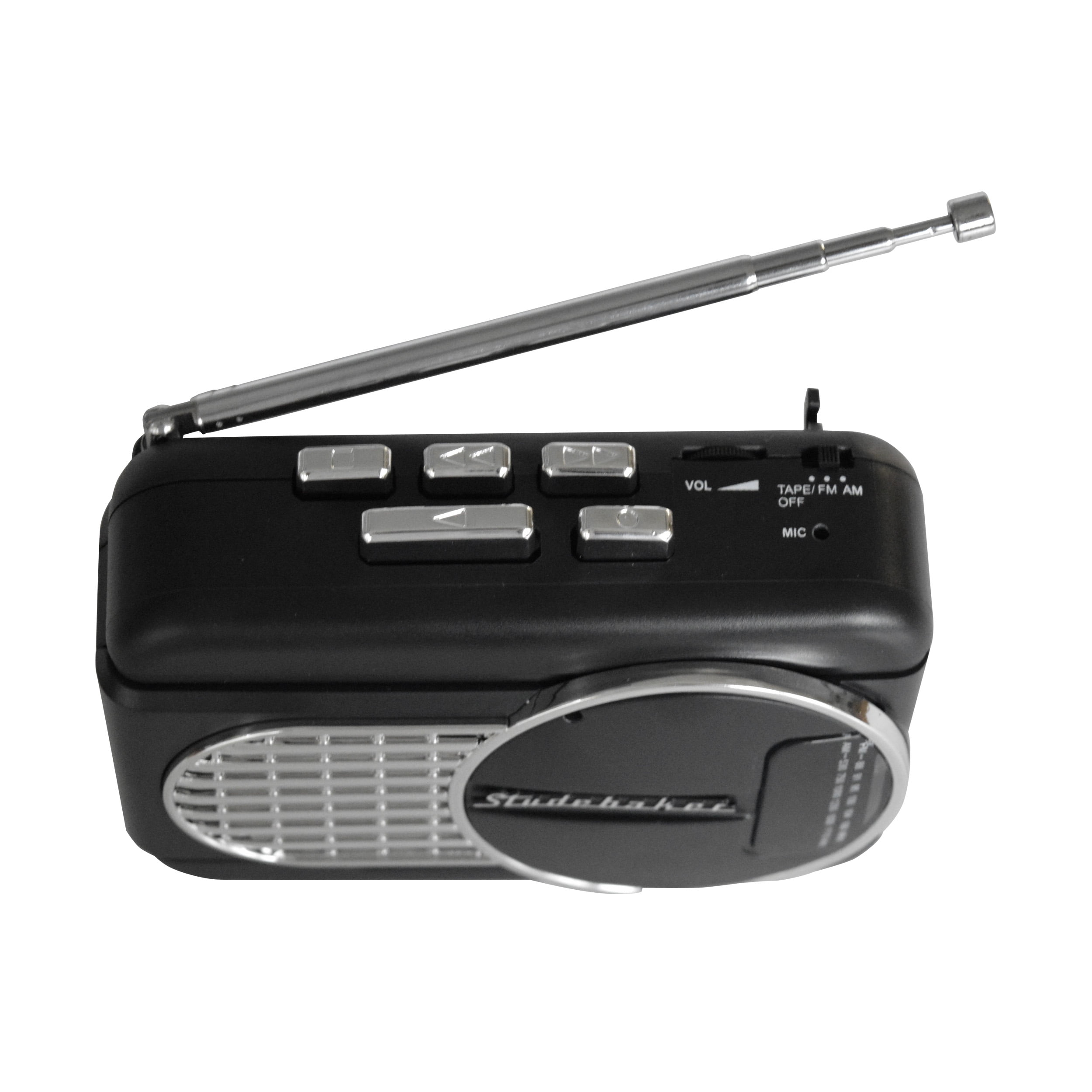 Studebaker WALKABOUT II Personal Stereo Cassette Player with AM/FM Stereo Radio and Built-in Speaker