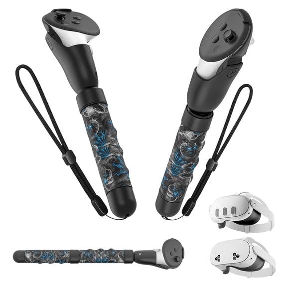 Rechale Handle Attachments for Meta Quest 3/3S, Controller Accessories for Quest 3/3S, VR Game Gorilla Tag Long Arms Sticks, Beat Saber Handle Extensions Grips for Meta Quest 3/3S