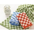 thumbnail image 4 of Namzi Checkered Cotton 3-Pack Hand Towel, 13x29 inches, Soft Absorbent Bath Towel Set for Bathroom Kitchen Gym Pool Travel (Yellow+Green+Red), 4 of 5