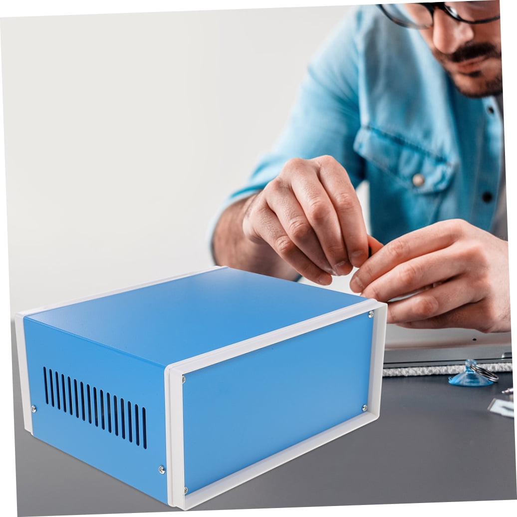 POPETPOP Metal Electrical Junction Box Blue Enclosure for Electronics Projects Easy Install