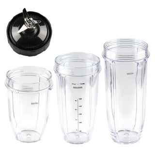 24OZ Replacement Cups Compatible with Ninja Nutri BN401, SS101, BN400,  BN800, BN801, SS351, SS151 TWISTi DUO Blender, with Upgraded Sip and Seal  Lids