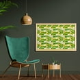 thumbnail image 2 of Banana Wall Art with Frame, Tropical Fruits on Leaves Aloha Vibes Exotic Summer Pattern Repetition, Printed Fabric Poster for Bathroom Living Room, 35" x 23", Yellow Lime Green, by Ambesonne, 2 of 2