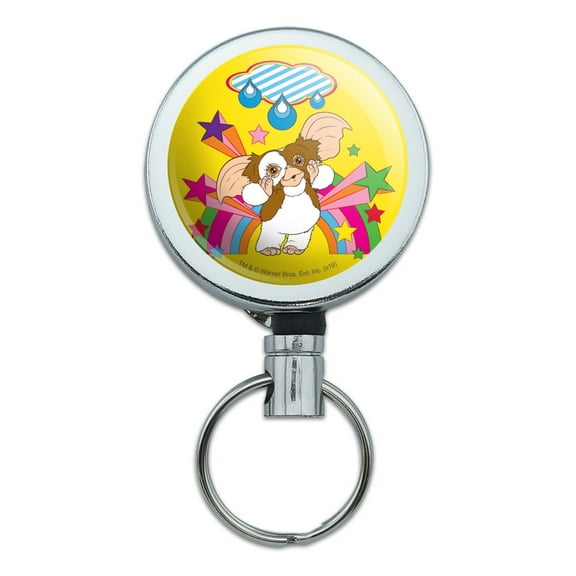 Gremlins Gizmo Rainbow Heavy Duty Metal Retractable Reel ID Badge Key Card Tag Holder with Belt Clip