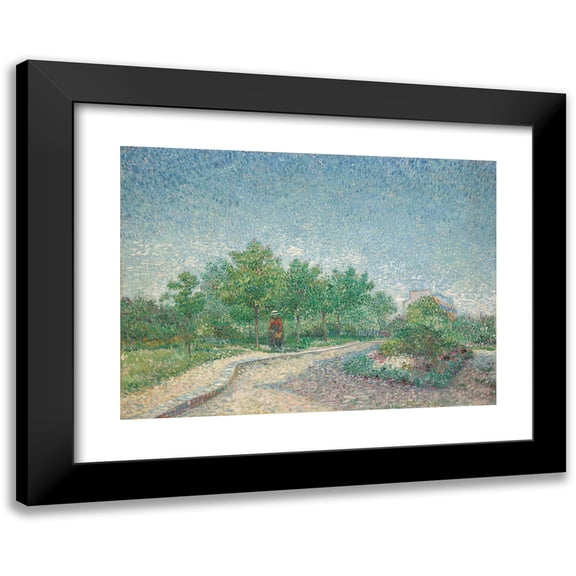 Vincent van Gogh 14x11 Black Modern Framed Museum Art Print Titled - Square Saint-Pierre, Paris (1887)