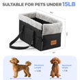 thumbnail image 2 of Asiento de coche para perros BONTHEE, consola central para perros pequeños de hasta 15 libras, 2 of 7