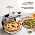 thumbnail image 6 of LammaLoe Electric Pizza Oven Indoor, Crispy Crust 12" Stone Pizza Maker for Kitchen, Cream, 6 of 7