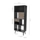 thumbnail image 4 of Librero Top Living Moderno con Estantes Cajón y Puerta Negro con Detalles Café, 4 of 8