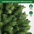 Alupssuc 7.5ft Prelit Artificial Hinged Full Christmas Tree with Remote