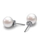thumbnail image 3 of Pendientes de perlas reales de agua dulce blancas de plata de ley Laklulu para mujer | Pendientes hipoalergénicos con perlas cultivadas genuinas, 3 of 6