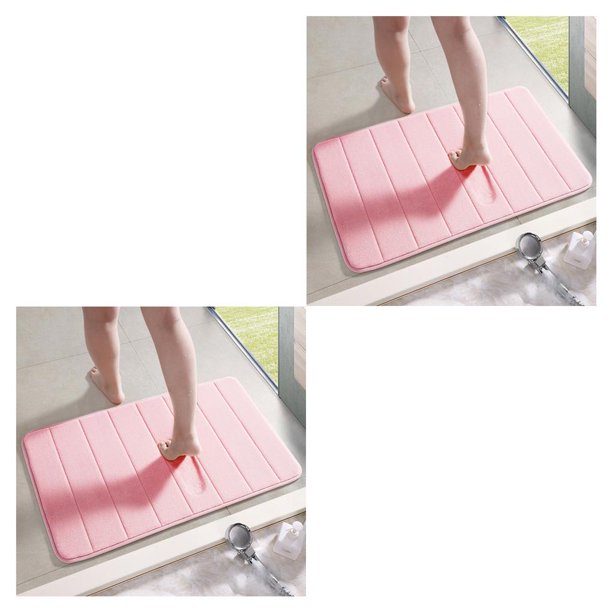 Yuarrent Alfombrilla para suelo, accesorios para el hogar, alfombrillas antideslizantes para baño, ampliamente aplicable, alfombra para baño, Rosado 2piezas