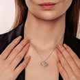 thumbnail image 3 of Cali Trove Diamond Mom Heart Pendant Necklace 1/10 Ct Natural Diamonds 18KT Rose Gold Vermeil on Sterling Silver Mother’s Day Gift for Mom, 3 of 7