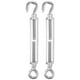thumbnail image 1 of Uxcell 2-Pack Tensor Gancho y Ojo, Tensores de Acero Inoxidable M8 Pesados Ajustables para Cuerda, 1 of 7