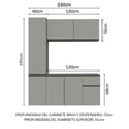 thumbnail image 3 of Cocina Integral Completa Modular Madesa Nice 160cm Gris 02, 3 of 10