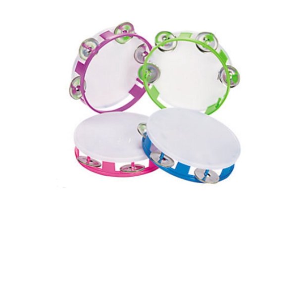 Tambourine Youth 5 1/4 Inch Plastic Set of 6