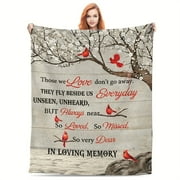 1 Pc in Loving Memory Blanket Gift for Loss of Loved One Remembrance Sympathy Gift Throw Blanket Bereavement Condolence Gifts for Loss of Dad Mom Husband Wife Friends