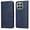 Blue, variant on Wallet Phone Case for Honor X6B 4G with Card Holder and Stand Function Brown