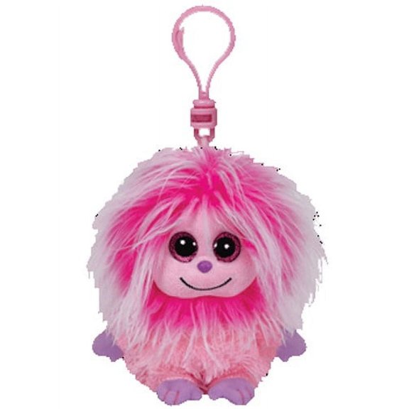 TY Frizzys - KINK the Pink Monster (Plastic Key Clip - 3 inch)