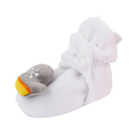 

jsaierl Newborn Infant Baby Girls Christmas Shoes Footwear Crib Warm Winter Bootie