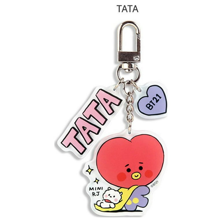Noyal 7pcs BTS BT21 Hip Hop Keychain Acrylic Key Ring TATA Noyal 7pcs BTS BT21 Hip Hop Keychain Acrylic Key Ring TATA