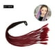 thumbnail image 1 of Zhuge 2 extensiones de cabello trenzado de colores con cola de caballo, accesorios para extensiones de cabello trenzado con bandas de goma sintéticas para mujeres, de negro a rojo vino, 1 of 2
