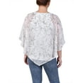thumbnail image 3 of NY Collection Missy Chiffon Poncho Top With Ring, 3 of 4