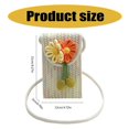 thumbnail image 3 of Women Beach Bag Straw Shoulder Bag Flower Phone Case Handwoven Handbag and Purse Female Crossbody Bag for Travel Daily White, 3 of 5