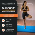 thumbnail image 2 of BalanceFrom 6ft x 2ft x 1.5in 3-Panel All-Purpose Folding Gymnastics Mat, Blue, 2 of 15