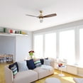 thumbnail image 5 of Vaxcel Curtiss Satin Brass Mid-Century Modern MCM Wood Propeller Ceiling Fan with LED Light Kit and Remote, 5 of 11