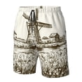 thumbnail image 4 of Fotbe Dutch Windmill Trajes de Baño Estampados para Hombre, Shorts de Verano de Secado Rápido, Ropa de Playa, Bañadores-X-Large, 4 of 6