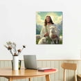 thumbnail image 2 of COMIO vandlife Jesus Canvas Wall Art Soothe Wounded Lamb Artwork Print Divine Compassion Christian Painting Framed Religious Inspirational Poster for Home Living Room Bedroom Decor, 2 of 4