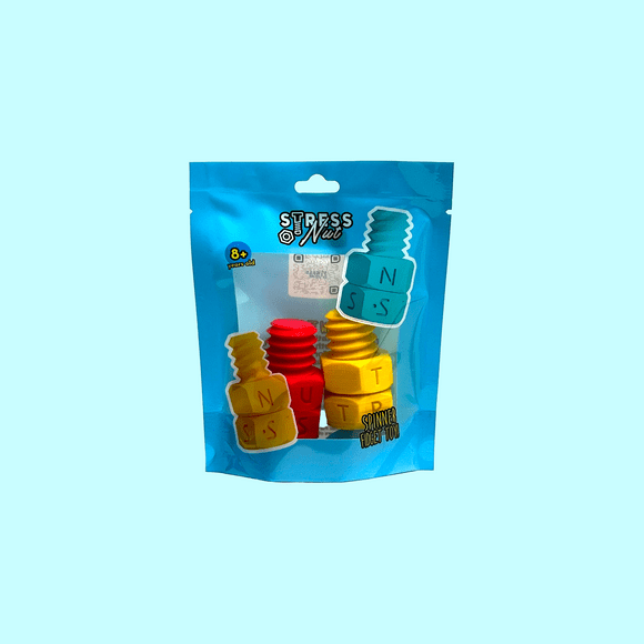 Stress Nut Mini - Fidget Toy Set, Pocket Size 3D Printed. for ADHD, Anxiety Relief, Stress Relief for Adults ,Teens, Girls, Boys and Kids.