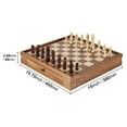 thumbnail image 4 of KFFKFF Chess Set Crafted from Solid Wood, 15 inch Dual-Function Chess and Checkers Game Set, Comes with Storage Drawer, Weighted Chess and Checkers Pieces, and Extra Queens, 4 of 9