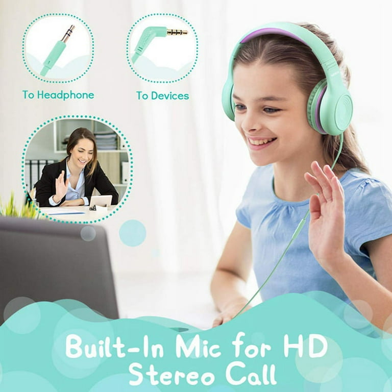 Mpow CH6S Casque Audio Enfant avec Microphone, Casque Ecouteur
