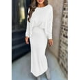 thumbnail image 7 of PRETTYGARDEN Women's Fall Two Piece Matching Skirt Sets Long Sleeve Tops Maxi Long Slit Bodycon Skirts Vacation Outfits, 7 of 7