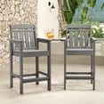 thumbnail image 3 of STARY Tall Adirondack Chairs Set of 2, HDPE Adirondack Bar Stools with Connecting Tray, Bar Height Adirondack Chair Patio Barstool, Ideal All Weather Tall Patio Chair for Balcony, Poolside, Backyard, 3 of 8