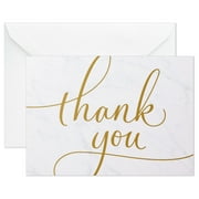 Hallmark Blank Thank-You Notes, Elegant Marble, 24 ct.
